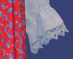 Deisis-collection, paradise gown with linen collar, with beautiful fall