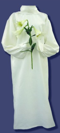 Deisis-collection, Christening gown with small jacquard-patterned stripes