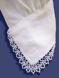 Deisis-collection, Christening gown in linen. This robe has a wonderfull small lace-collar.