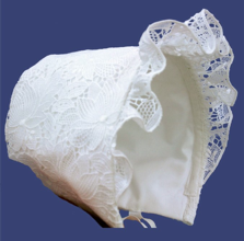 Orarium-collection, cotton Christening gown with high-quality guipure-lace